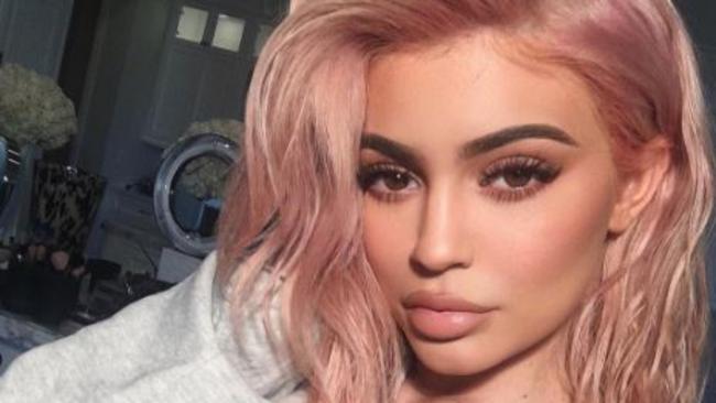 Kylie Jenner is the poster girl for the “Instagram Face’, the beauty aesthetic of plump lips, slim jaws, contoured cheeks that young women want to emulate. Picture: Instagram.