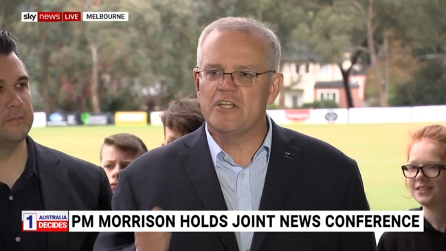 The kid who stole show at Scott Morrison's press conference