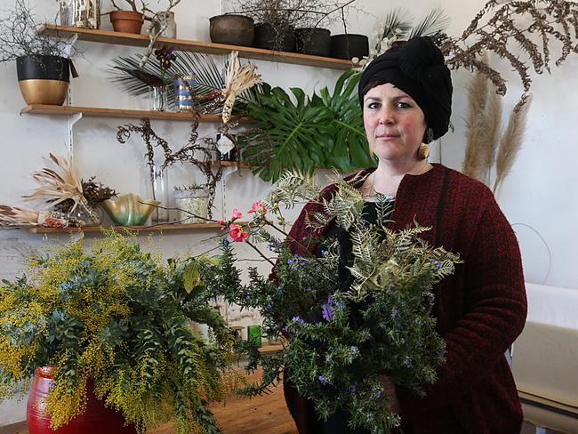 Jane Louise Hearn runs a sustainable floristry business called Lilac and the Cat. Picture: Ian Currie