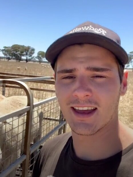 Farmer Zayne Hall. Picture: @farmerzayne on TikTok