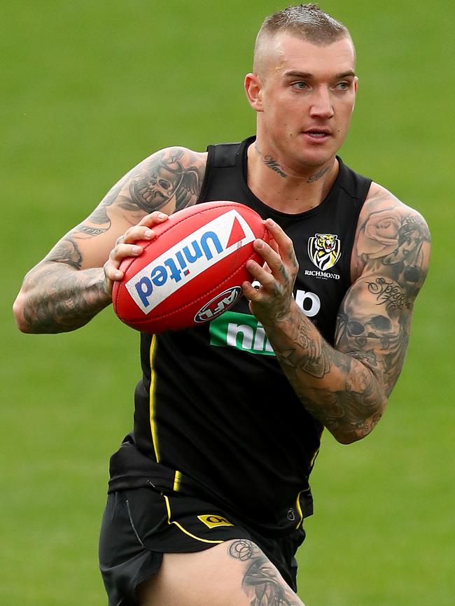 Richmond star Dustin Martin is priced just $563,800.