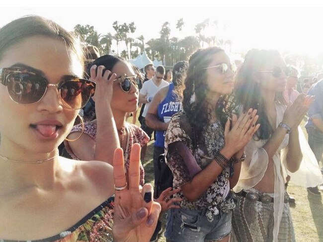 Coachella 2016 on social media... Shanina Shaik. Picture: Instagram