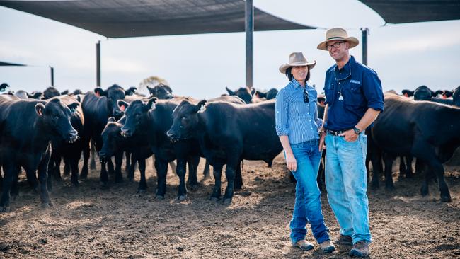 Jeremy and Julie Shaw of JS Grazing at Injune in Queensland. Picture: Charlotte Allen