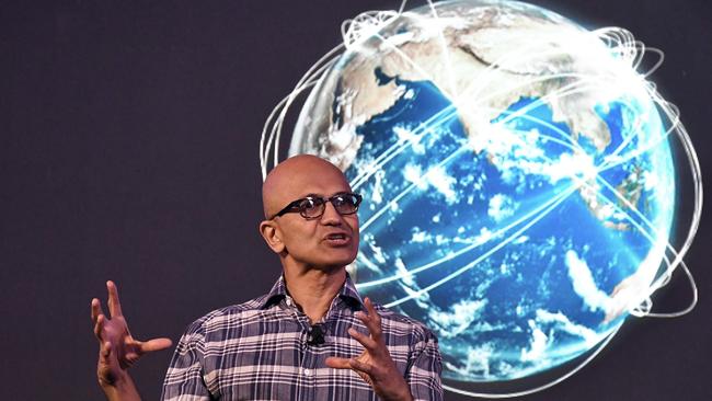 Microsoft CEO Satya Nadella. Picture: AFP