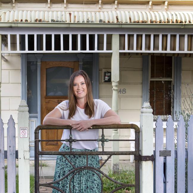 Nicole Haddow bought in Mordialloc but rents in Richmond with a friend, closer to her friends and work, and enjoys the lifestyle she wants. Picture: Sarah Matray