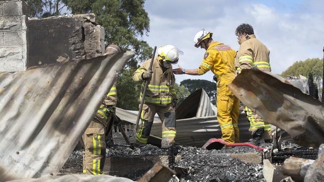 The Tasmania Fire Service is investigating the cause of the fire today. PICTURE CHRIS KIDD