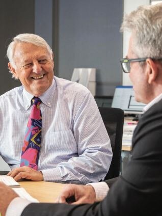 Former Northern Territory ICAC Commissioner Ken Fleming QC with current NT ICAC Deputy CEO Matthew Grant.