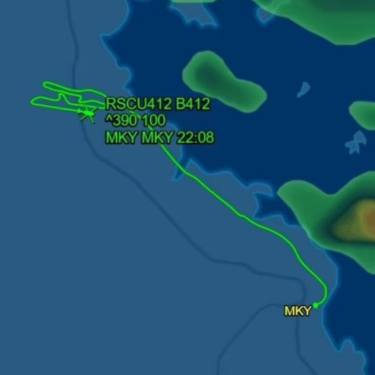 The rescue flight searching for the missing plane. Picture: Flightaware