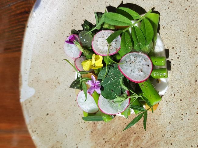 Dishes at Mount Lofty Ranges Vineyard in the Adelaide Hills.