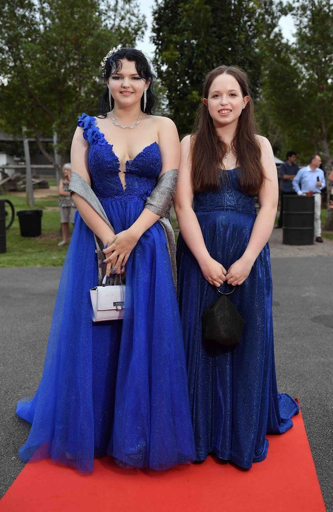 Allira Veal and Georgia Grant at Nambour State College School Formal. Picture: Patrick Woods.