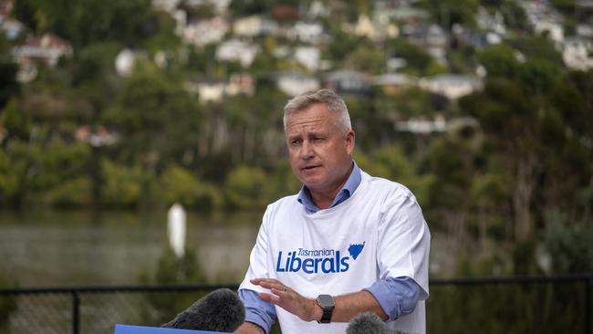 Premier Jeremy Rockliff. Liberal party campaign launch in Launceston for the 2024 state election. Picture: Rob Burnett