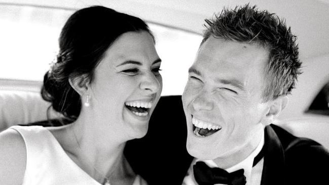 Melissa Hoskins and Rohan Dennis on their wedding day. Picture: Social Media