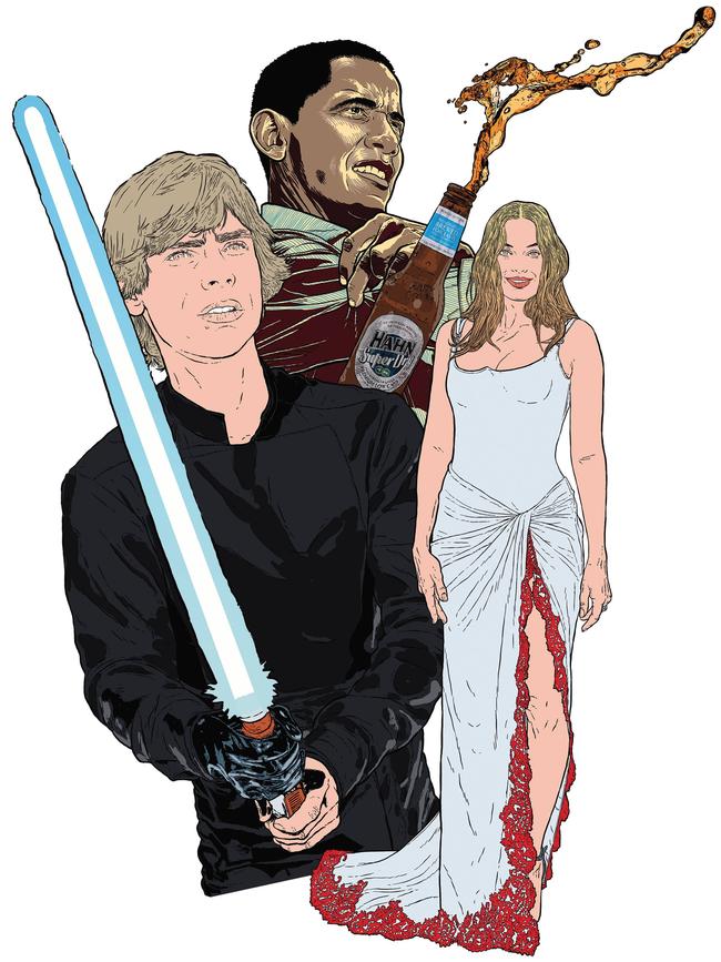 ‘I found it confusing rather than helpful as I couldn’t work out how I’d left such a beautiful corpse, nor why Margot Robbie was draped over my coffin, weeping, while Barack Obama and Mark Hamill seemed to be fighting over who would get to be the celebrant’. Illustration: Jan Feindt