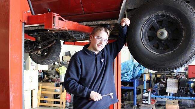 St Patrick’s Technical College student Nash Sanderson wants to become a diesel mechanic. Picture: Supplied