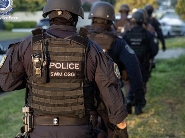 A NSW police officer in a bulletproof vest. Picture: Supplied