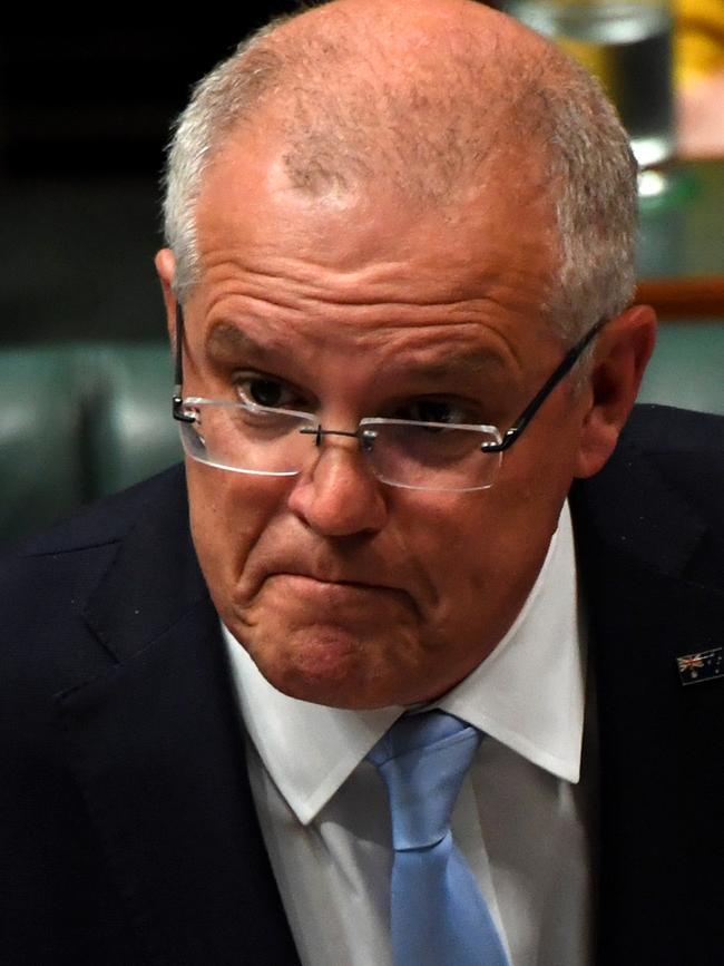 Prime Minister Scott Morrison during Question Time in the House of Representatives, at Parliament House, Canberra, Tuesday, 2 April 2019. Picture: AAP/Sam Mooy