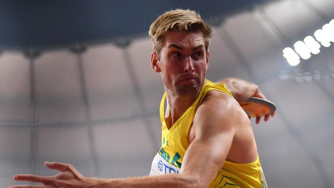 Australia's Cedric Dubler is a decathlon from Eric Brown’s UQ Sport squad.(Photo by ANDREJ ISAKOVIC / AFP)