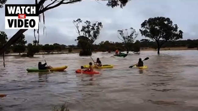 Jet skis and kayaks at Wirrulla Golf Course