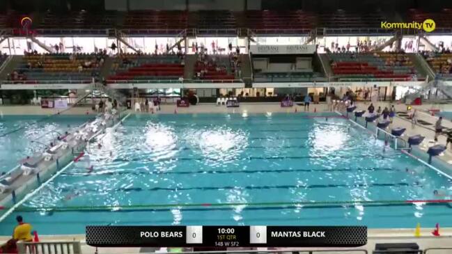 Replay: Polo Bears v Mantas Black (14&U boys white semi final)  - Water Polo Queensland State Titles 18&U, 14&U Day 1