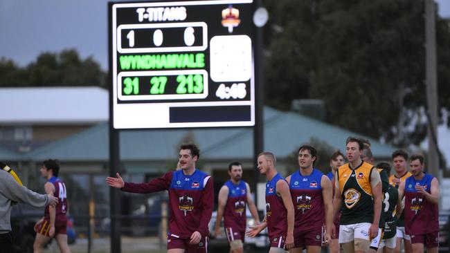 WFNL: Wyndhamvale kicked more than 30 goals on Saturday. Picture: Andrew Batsch