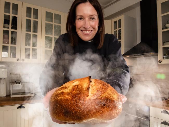 Phoebe Bullen got hooked on bread baking during lockdown. Picture: Jason Edwards