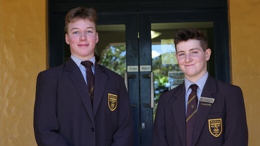 Padua College captains Will Stark and Dominic Smith. Picture: Contributed