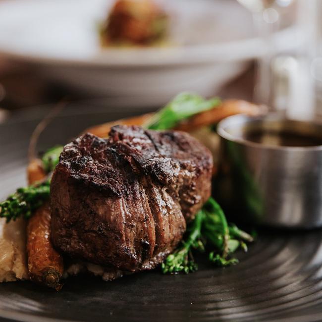 The Alliance Hotel, Spring Hill: Clare Valley Eye Fillet, with smoked mash and roasted vegetables. Picture: Pandora Photography