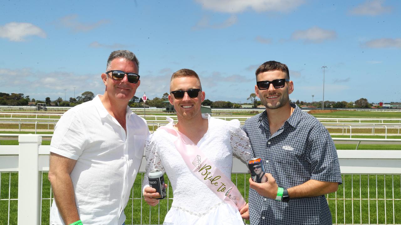 Matt Smith, on Dylan Sloman’s bucks day with Darcy McPherson. Picture: Alison Wynd