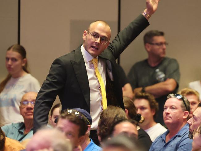 111 properties going under the hammer at the Gold Coast's biggest auction, Ray White The Event at RACV Royal Pines Resort. Some frantic early bidding action. Picture Glenn Hampson