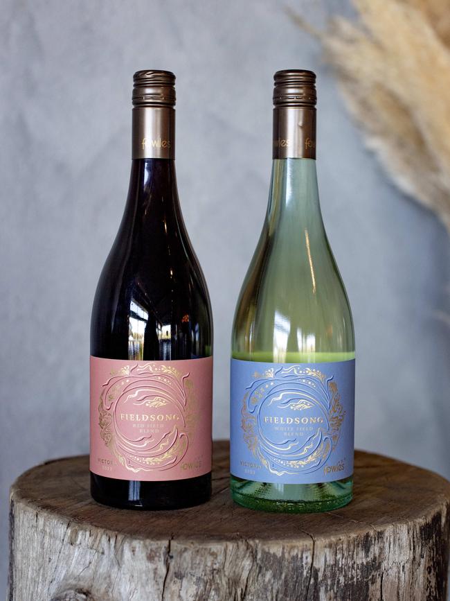 Fieldsong wines. Picture: Zoe Phillips