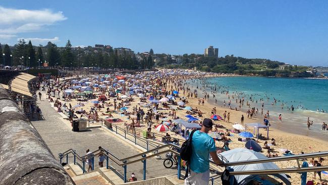 Sydney’s eastern beaches were packed with people enjoying a picturesque public holday.