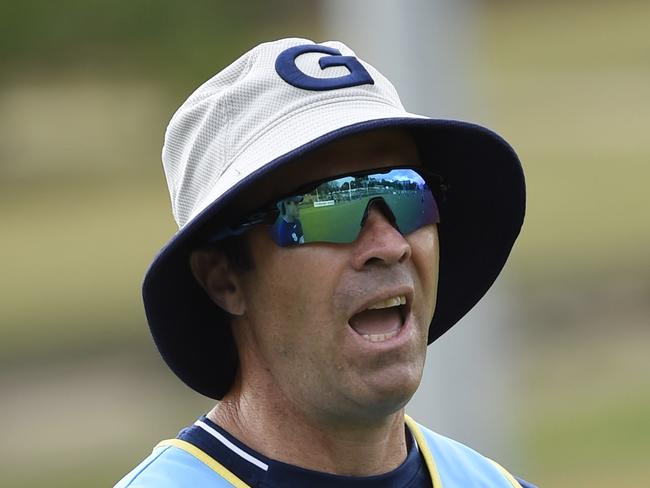 Coach Chris Scott. Geelong Cats training at Deakin UniversityÕs Elite Sports Precinct, Waurn Ponds on Friday morning. Picture: Alan Barber