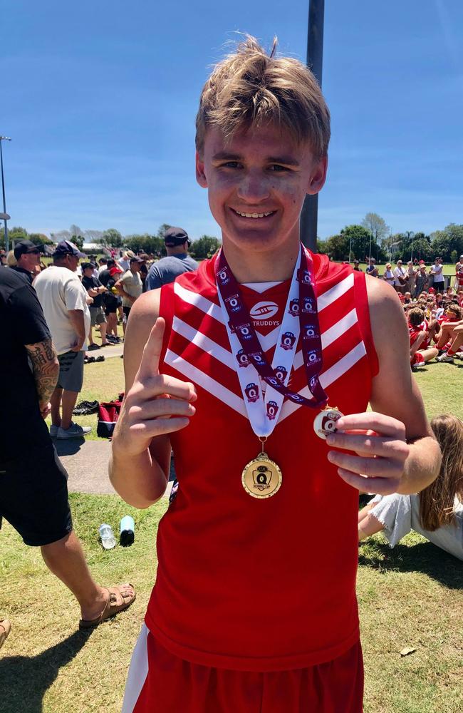 Palm Beach forward and man of the match Jack Javonovich was impressive in the Junior Men Grand Final Picture: Laura Pettigrew.