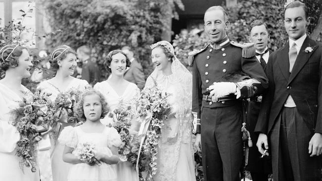 Emile Dechaineux and Mary Harbottle’s wedding, in Hobart, in 1934. (Lewis Collection).