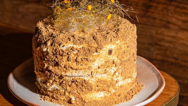 Layered honey cake. Picture: Nikki To