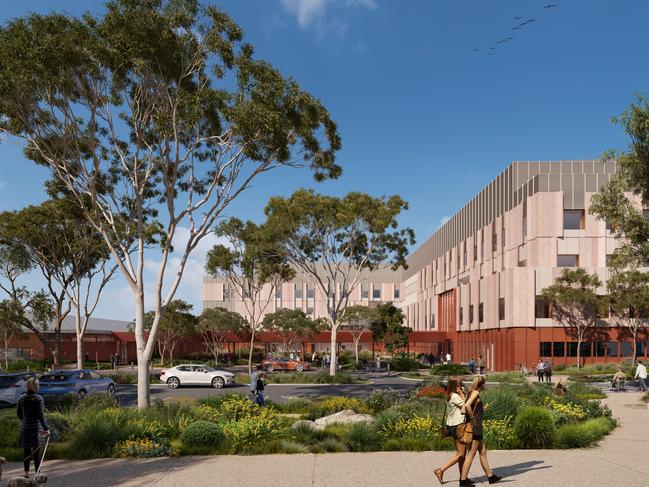 An artist's impression of the outside of the new Mount Barker Hospital