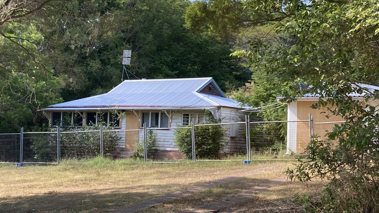 This Hilton Rd property has been bought back by Gympie Regional Council and has been fenced off in preparation for its removal.