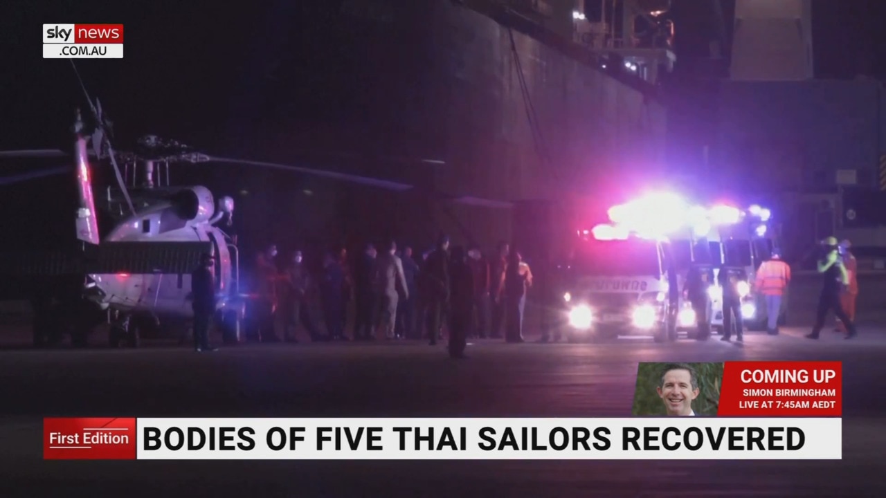 Bodies of five sailors recovered after Thai navy ship capsized