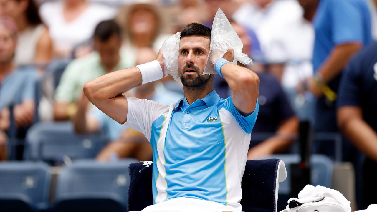 Novak Djokovic retreated to his mind palace. Photo by Sarah Stier/Getty Images.