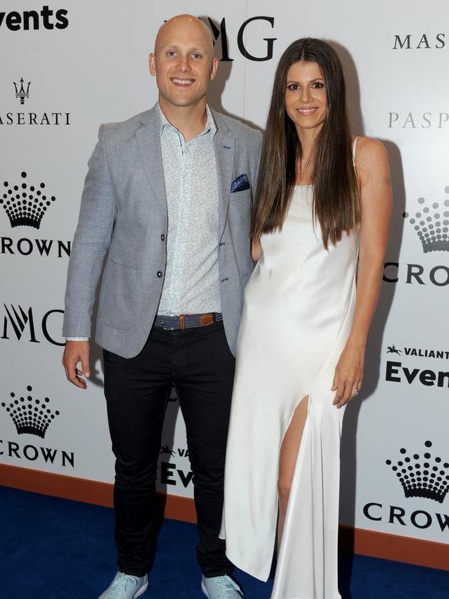 Gary and Jordan Ablett at the IMG Tennis party at Crown Casino, Melbourne. Picture: Andrew Henshaw