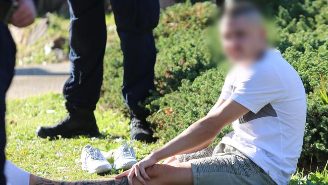 Tayne Clarkson, 21, is arrested by Strike Force Raptor in Mt Druitt. Picture: NSW Police