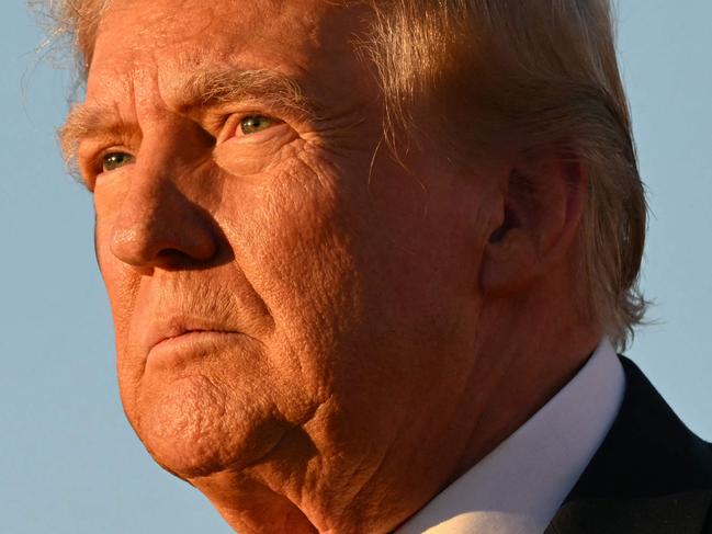 TOPSHOT - Former US President and Republican presidential candidate Donald Trump speaks during a campaign rally at site of his first assassination attempt in Butler, Pennsylvania on October 5, 2024. (Photo by Jim WATSON / AFP)