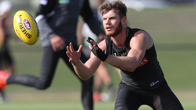 Taylor Adams is close to returning for the Magpies. Picture: David Crosling