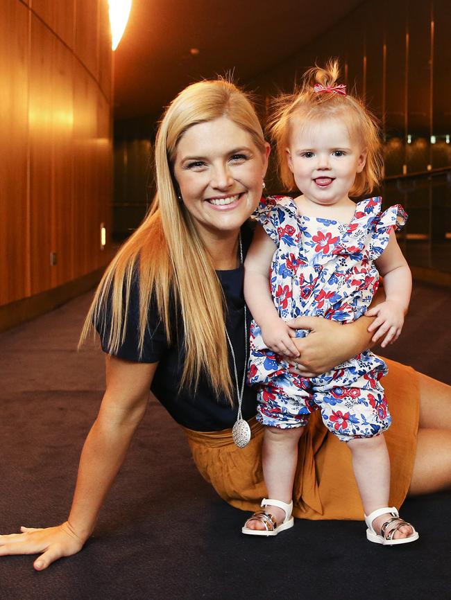 Lucy Durack with daughter Polly.