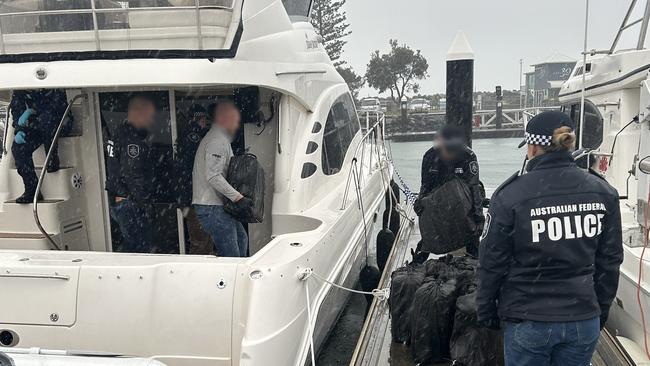 Police charged all five men arrested over 1.1 tonnes of cocaine found off South West Rocks with knowingly taking part in the large commercial supply of cocaine. Supplied by NSW Police.