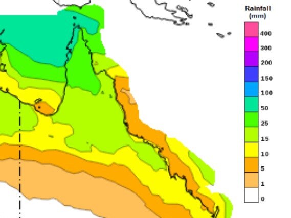 Four day rainfall forecast for Queensland. Picture: BOM.