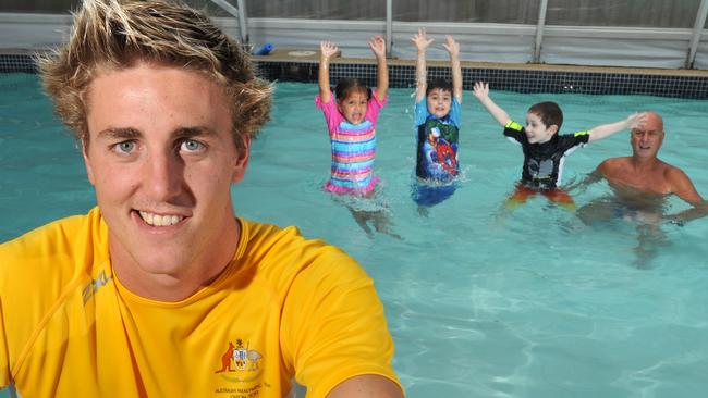 Paralympic Gold Medalilist Brendan Hall at the place he first learnt to swim, Shapland Swim School, Kallangur. Picture: File