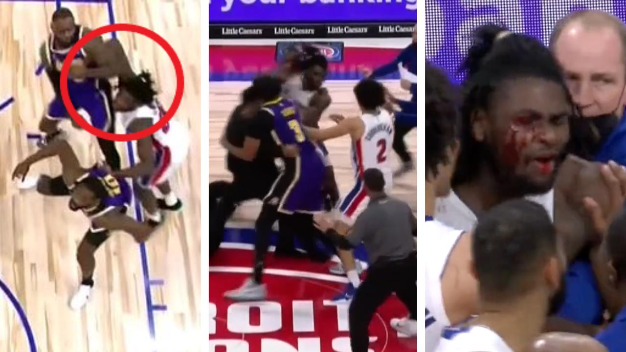 LeBron James ejected after a dirty elbow that left Isaiah Stewart bloody -  Basketball Network - Your daily dose of basketball