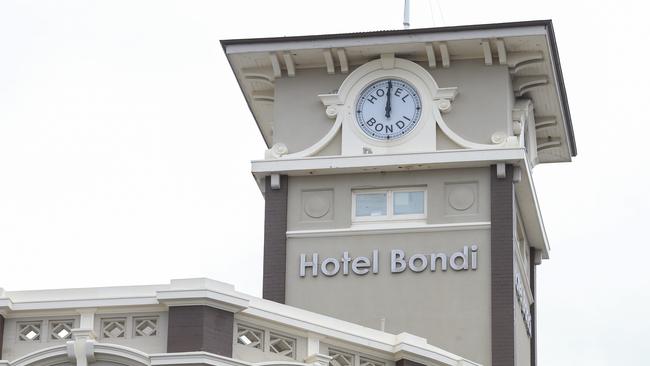 A fire alarm went off in Thomas Hunt’s room at the Hotel Bondi. Picture: Dylan Robinson