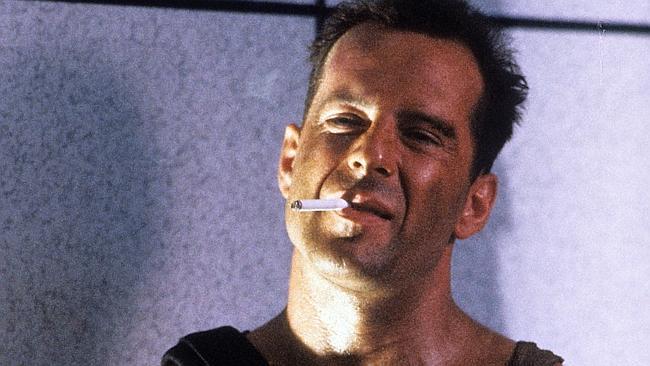 Bruce Willis in the 1988 film <i>Die Hard</i>